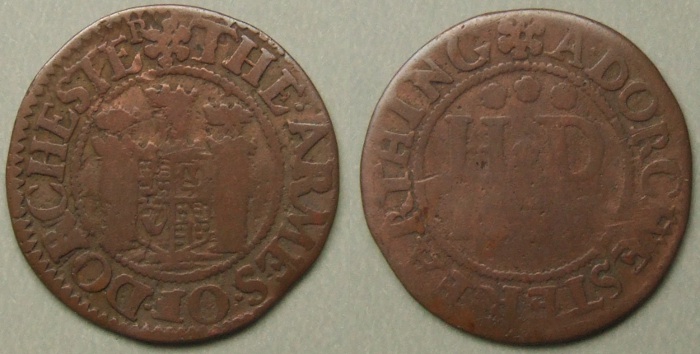 Dorchester, town issue 1669 farthing N886